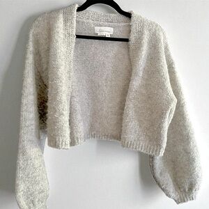 Anthropologie Cream Women's Sweater Shrug